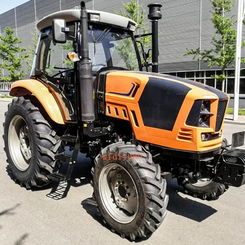 china：4x4 90hp cabin trator farm agriculture tractors diesel engine traktor