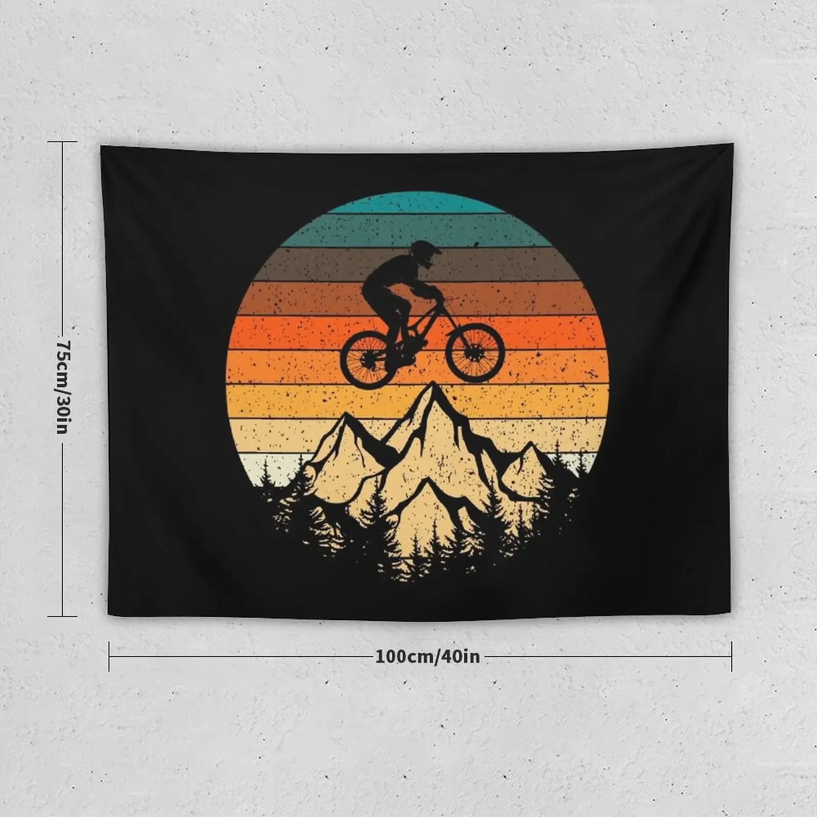 Mountainbike Downhill Retro Vintage Gift Tapestry Carpet On The Wall Home Decorations Tapestry