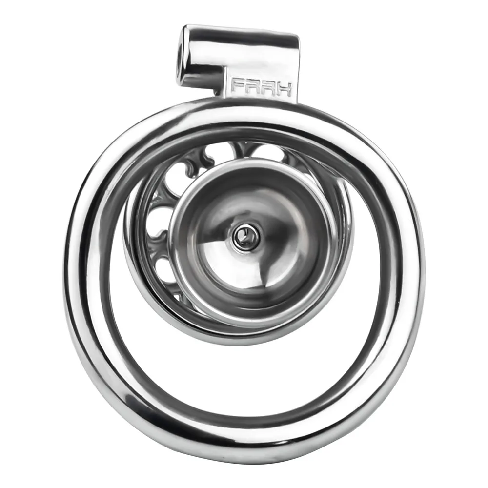 FRKO Flat Penis Lock Cage Inverted Chastity Cage Stainless Steel Detachable Urine BDSM 성인용품 Sex Toys For Sissy Men Slave Games - view 4