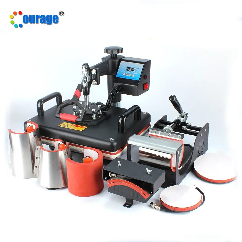 Hot-selling small-size flatbed printer 8-in-1 sublimation transfer machine