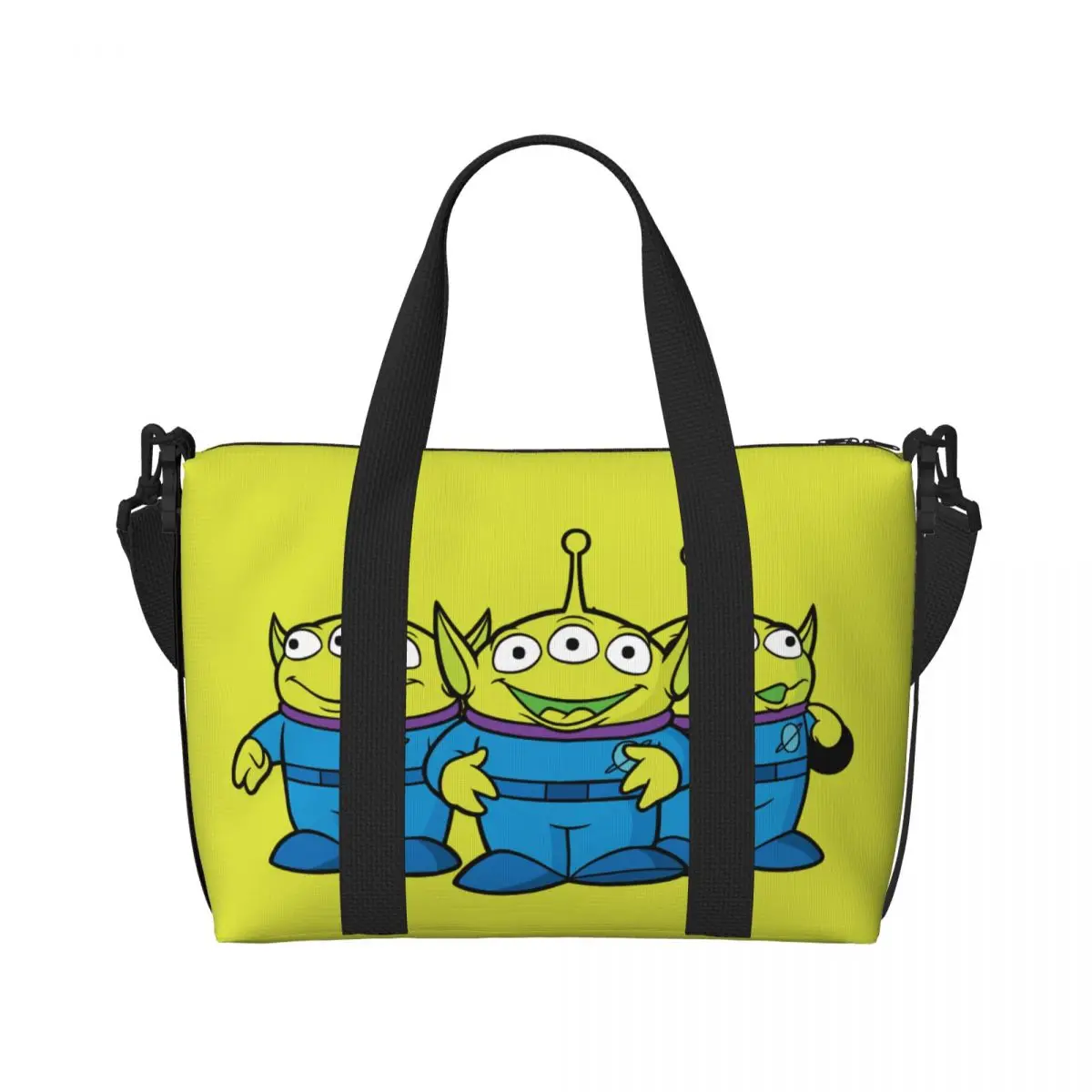 Custom Toy Story Aliens Beach Tote Bag Women Anime Manga Large Compartment Beach Gym Travel Bags