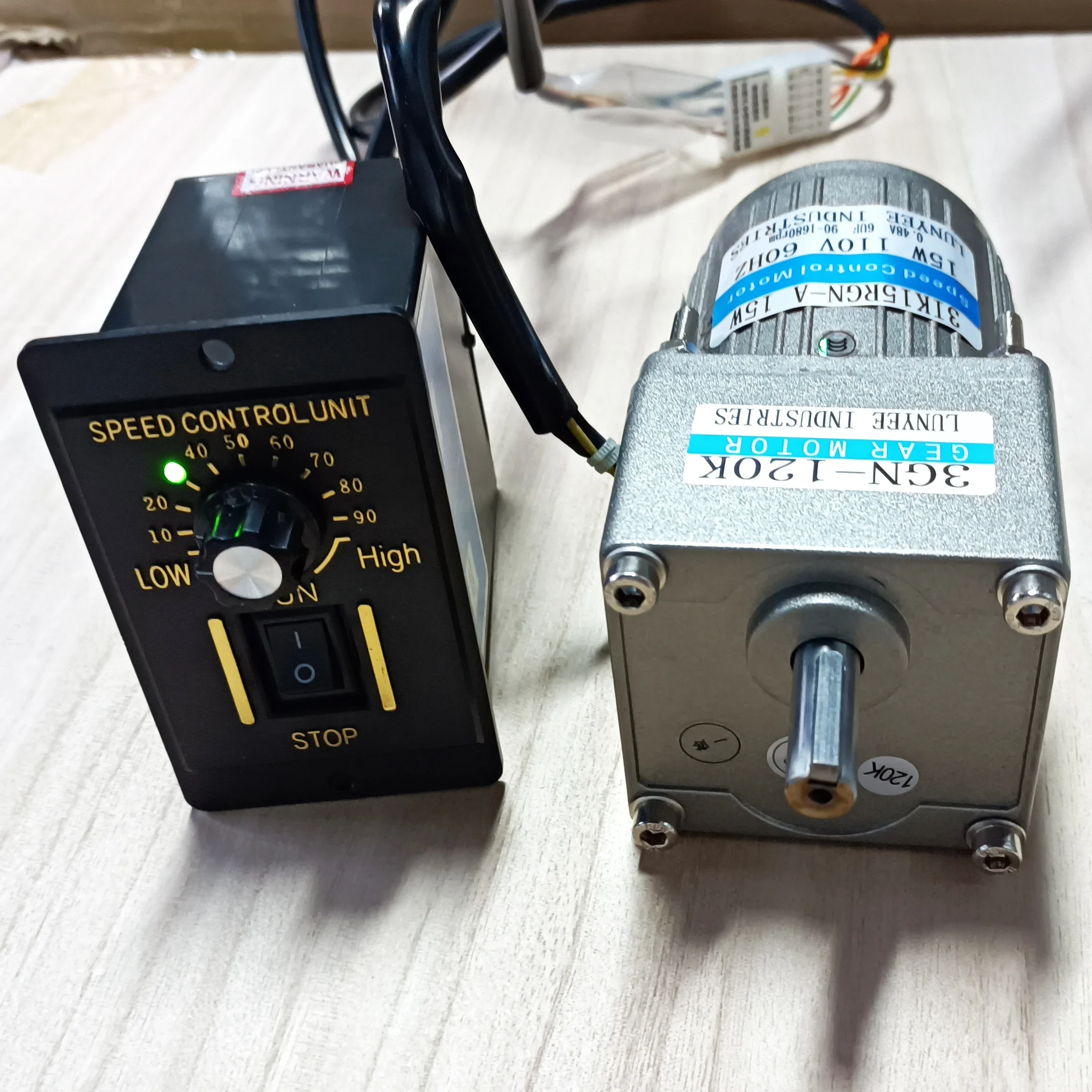 15W 220VAc Motor Speed Control Single Phase Ac Electric Gearbox Motor Speed Reducer