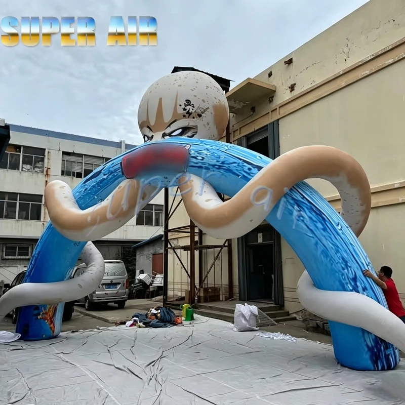Custom Giant Inflatable Octopus Arch For Ocean Theme Park, Beach Party, Aquarium & Event Decor