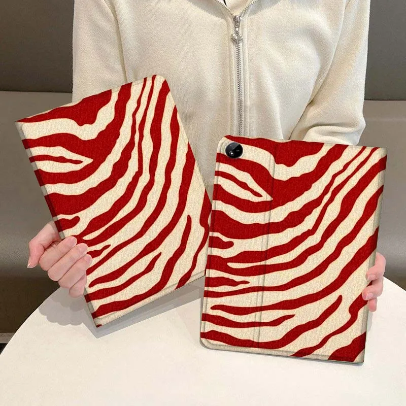 

Black Red Striped Art Pattern For Vivo IQOO Pad2 Pad3 Pad5 Air SE Pro 12.1 12.3 13 11.5 11 inch Tablet Case