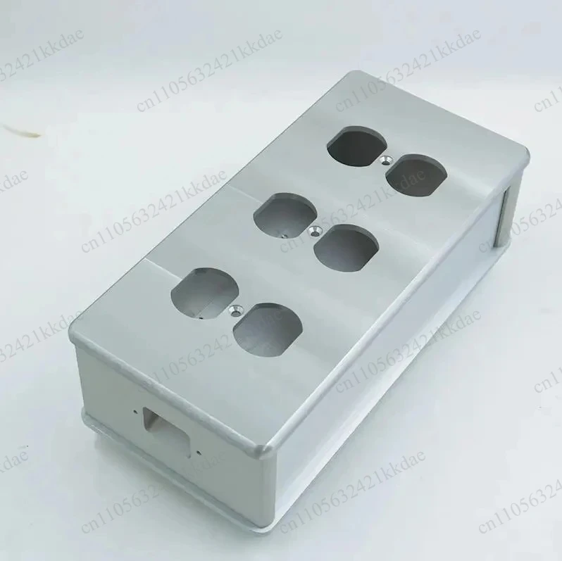 Full Aluminum HiFi US Power Case DIY Box American Standard Power Socket Chassis