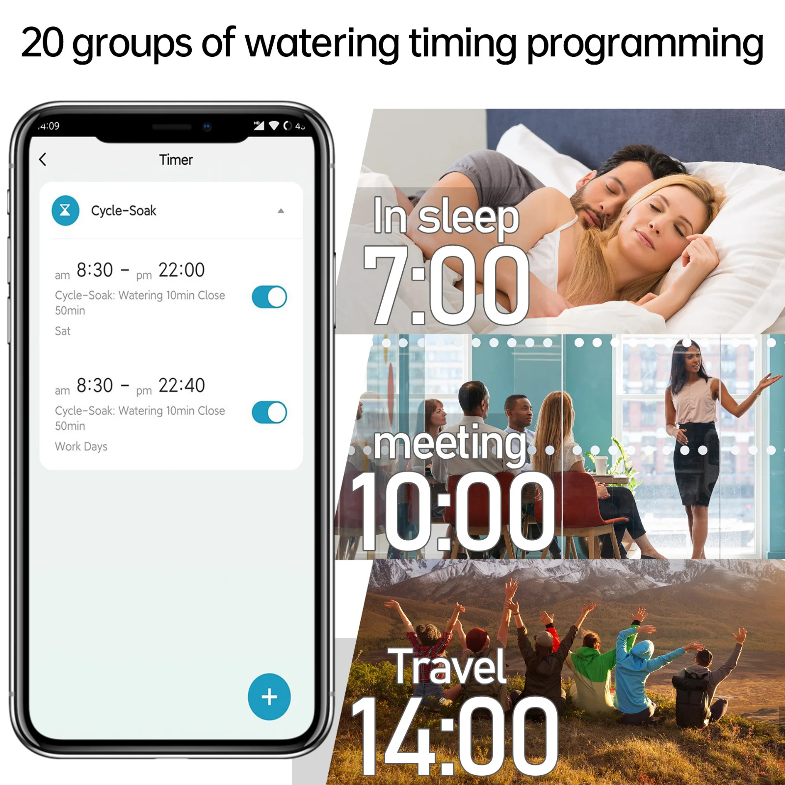 WIFI Bluetooth Watering Timer IP55 Automatically Schedules Automatic Drip Irrigation Controller Garden Valve Google Home,Alexa