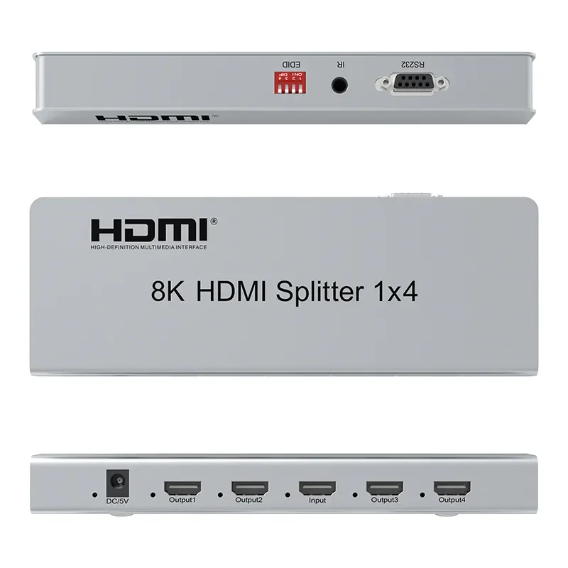 Convertitore Splitter Hdmi 8K 1 In 4 Out 2.1 Display amplificatore per Dvd Ps3 Xbox Splitter Hdmi