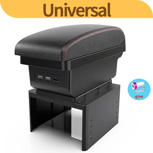 Imagen 1 del producto Caja de reposabrazos Universal para coche, modelo Central Universal, caja de reposabrazos, accesorios para coche, caja de almacenamiento, brazo de soporte, piezas de reequipamiento Interior