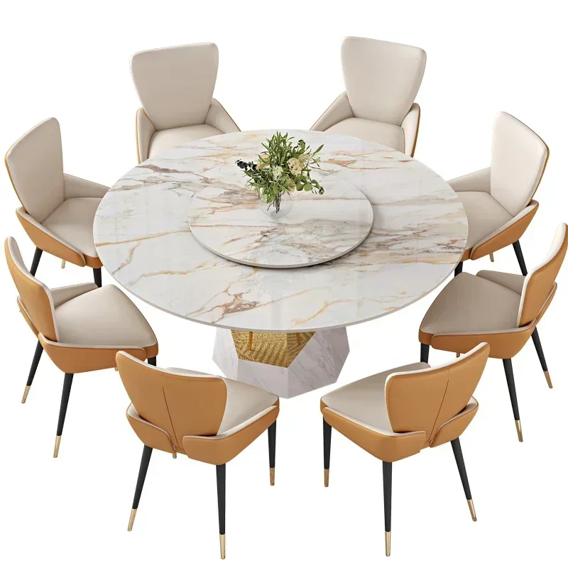 

Durable Premium - Quality Superior Circular Rock Plate Dining Table,wear-resistant, High-temperature Metal Dining table