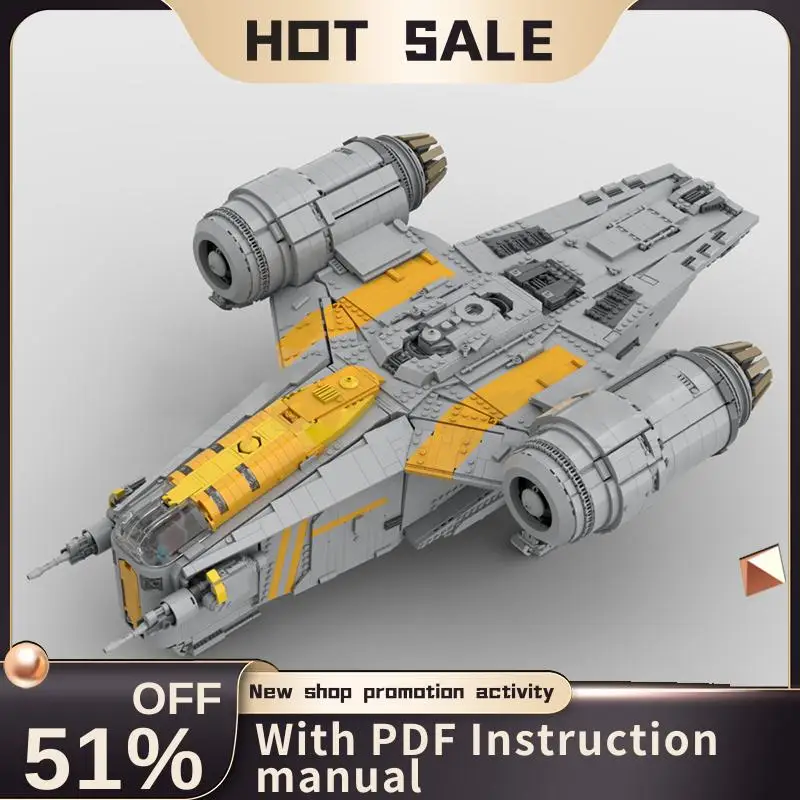 

New 7113Pcs Famous Star Battle Movie Moc Ucs Razor Crest Model Diy Creative Ideas Kid Toy Birthday Christmas Gift Building Block