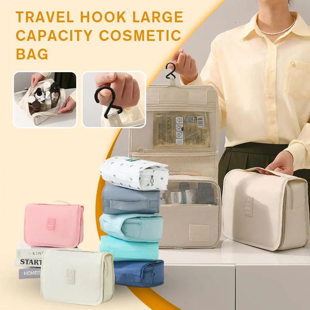 Portable Unisex Makeup Bags Travel Cosmetic Bag Large Capacity Dry Wet Separation Makeup Bag Toiletrie Organizer Storage Hanging