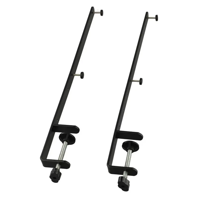 A97I-2 Pack Nailless Desk Clamp Extended Pegboard Bracket For Office Gaming Setup Heavy Duty Metal Desk Holder