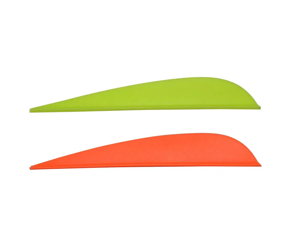 Toparchery 2.5/3/4/5 Inch Archery Arrow Feather Random Color Plastic Feather Drop Shape for Mixed Carbon/Fiberglass Shaft