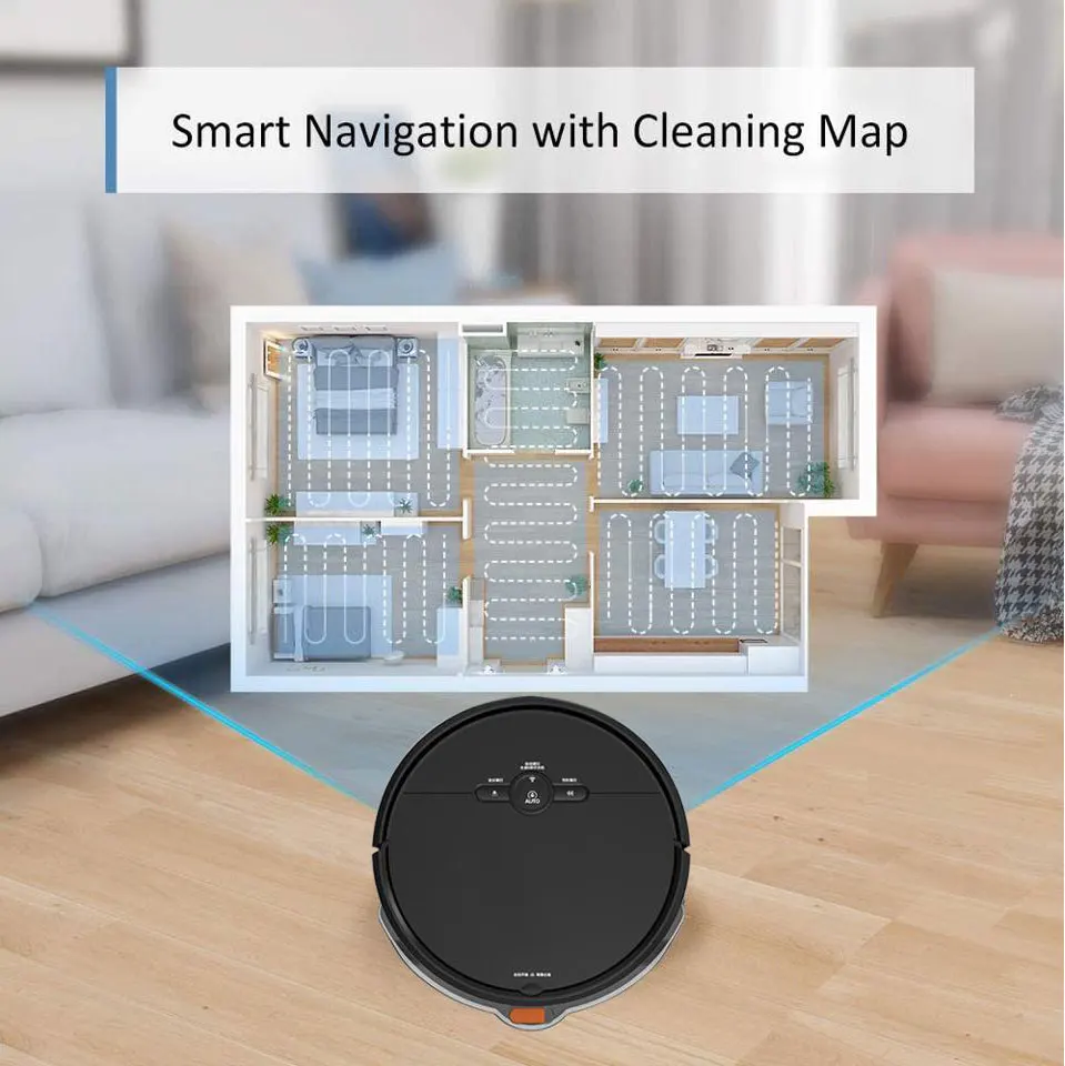 3600PA Robot Vacuum Cleaner Smart Wireless Remote Control  Navigation APP Area On Map Water tank Sweep Machine Cleaner Robot