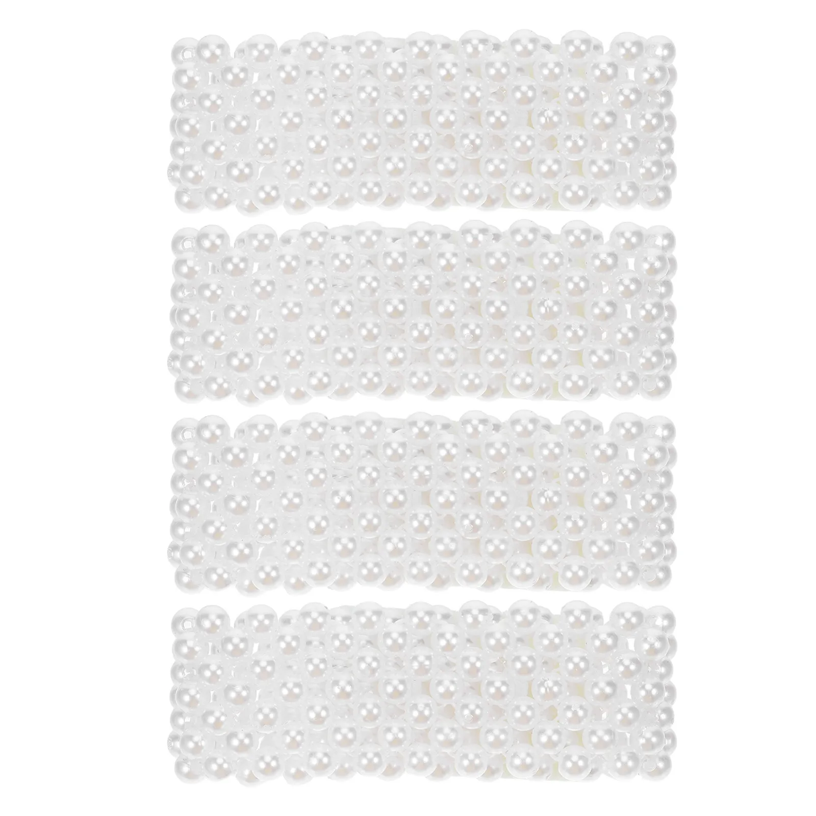 

Набор из 4 эластичных браслетов-корсажей с жемчужными элементами для самостоятельного изготовления, для подружек невесты, свадебные цветочные аксессуары, эластичные бусы из бисера