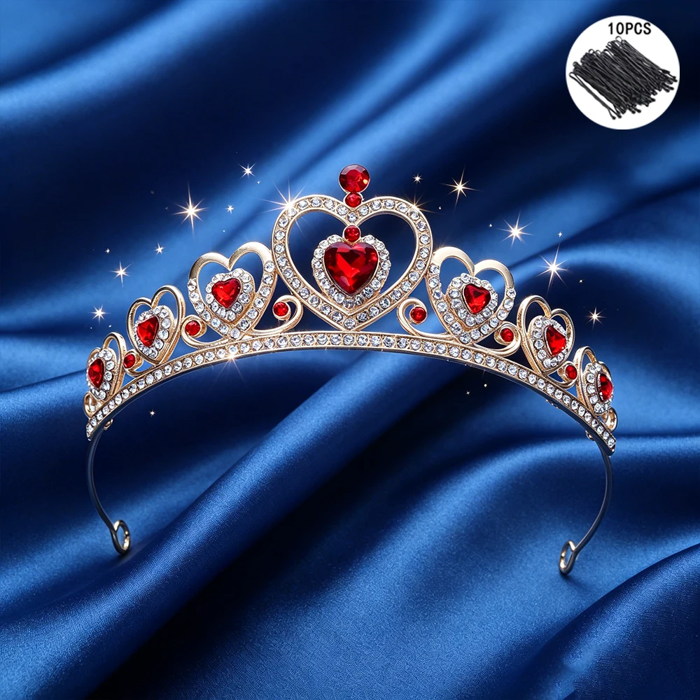 Sweetheart Girl Love Diamond Lady Crown Birthday Ball Graduation Party Bridal Wedding Exquisite Hair Accessory Gift Preferred view 5