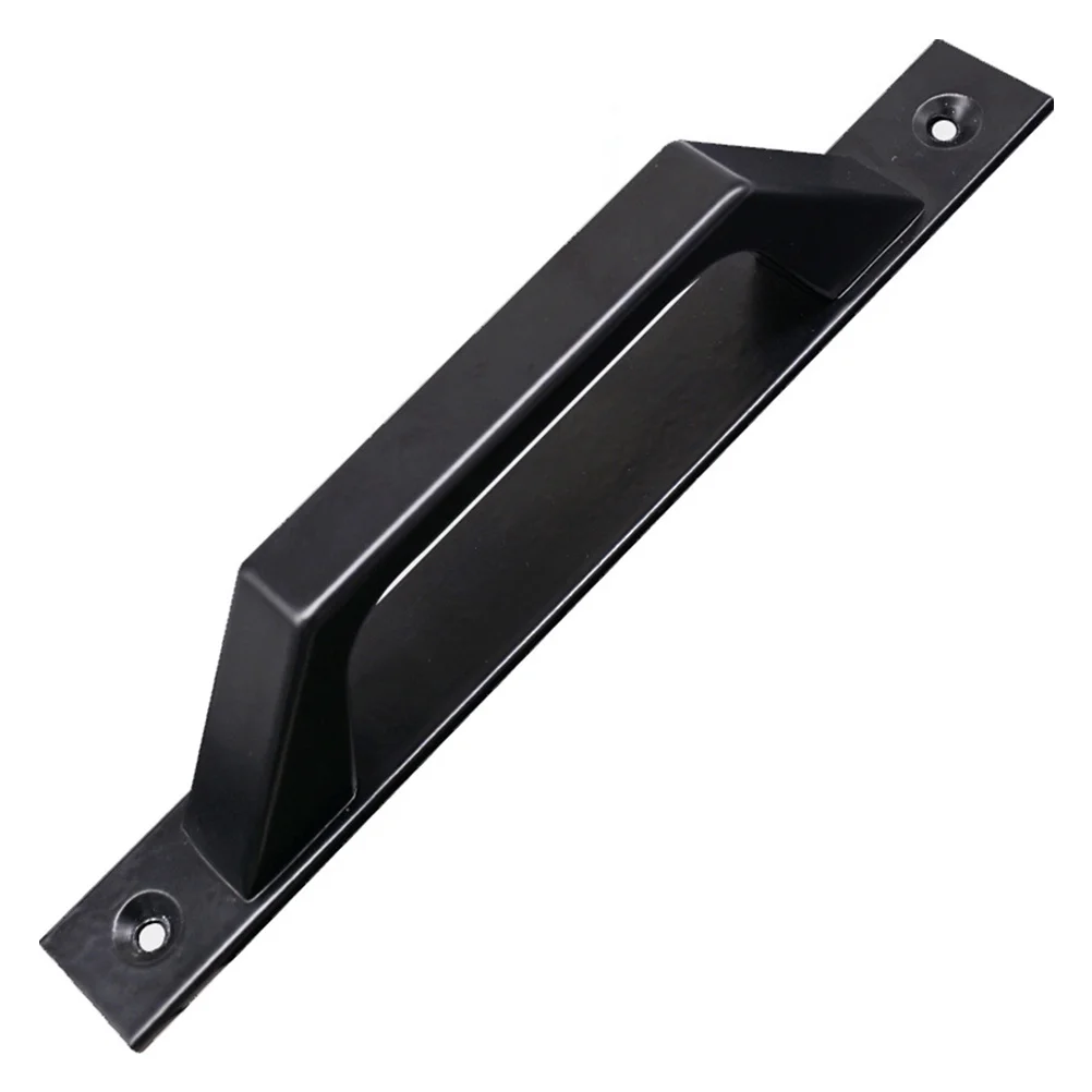 

2pcs Alloy Door Handle Black Industrial Style Cabinet Grab Practical Shelf Bar Pull Handles for Garage Corrosion
