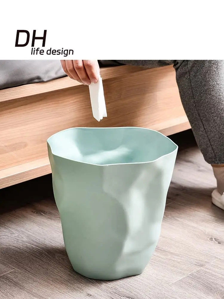 

Nordic Style Trash Can without Lid Creative Office Waste Storage Bucket Foldable Paper Basket for Living Room And Bedroom