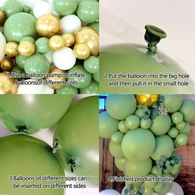 139pcs,Sage Green Balloon Wreath Set Oh Baby Shower Olive Matte Decoration in Different Sizes Happy Birthday Party Decoration