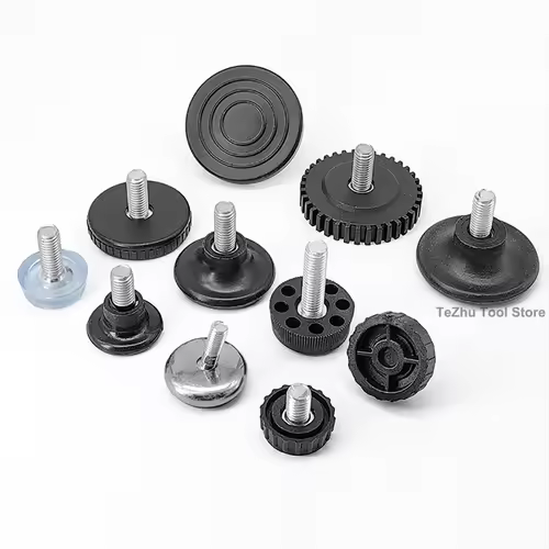 M6 M8 Leveling Foot Screw On Type PP Plastic Furniture Table Chair Sofa Leg Anti-slip Feet Adjustable Leveler Base Bolt Pad - Image 2