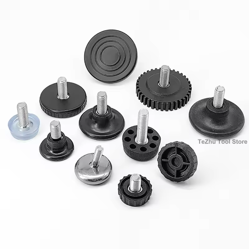 M6 M8 Leveling Foot Screw On Type PP Plastic Furniture Table Chair Sofa Leg Anti-slip Feet Adjustable Leveler Base Bolt Pad - Image 2