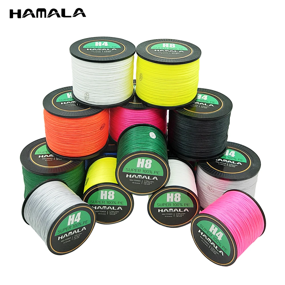 

HAMALA Braided Fishing Line Multifilament Carp Fly 4 Strands 300M 500M 1000M Multicolor Japan Spinning Extreme PE Strong Weave