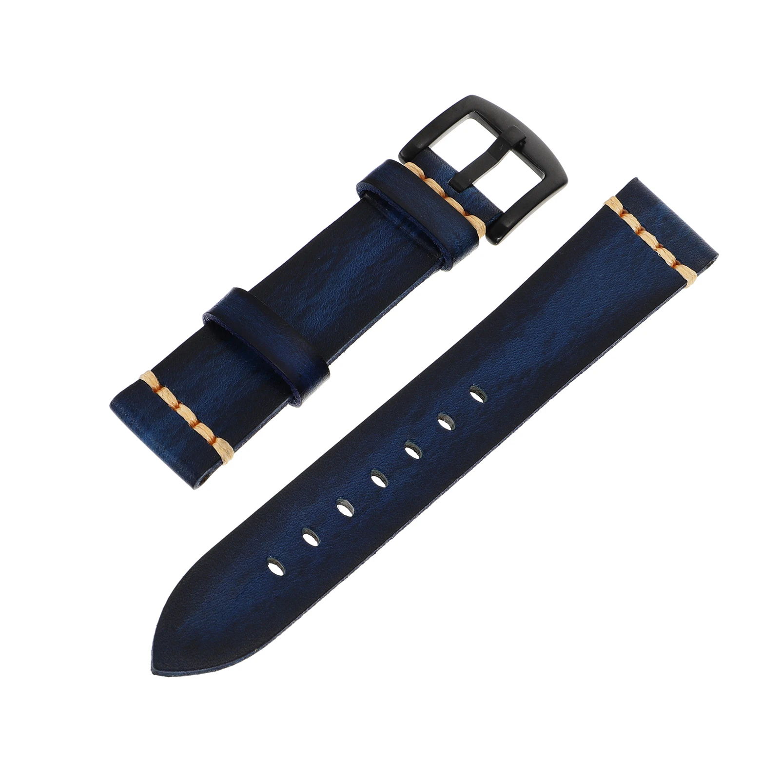 

20mm Brown Cowhide Watch Strap Wristb s Adjustable Replacement Release Watchb for Male Durable