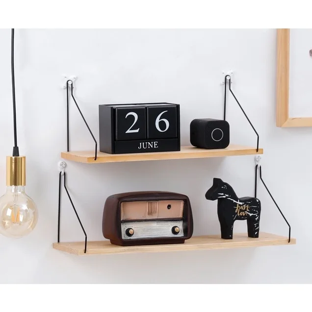 Shopcoins  Nordic wooden wall shelf solid wood partition living room porch wall bedroom wall storage