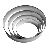 Cake Tool Pastry Decoration Stainless Steel Cake Tools Cake Adjustable Ring Small Round Kitchen Accessories