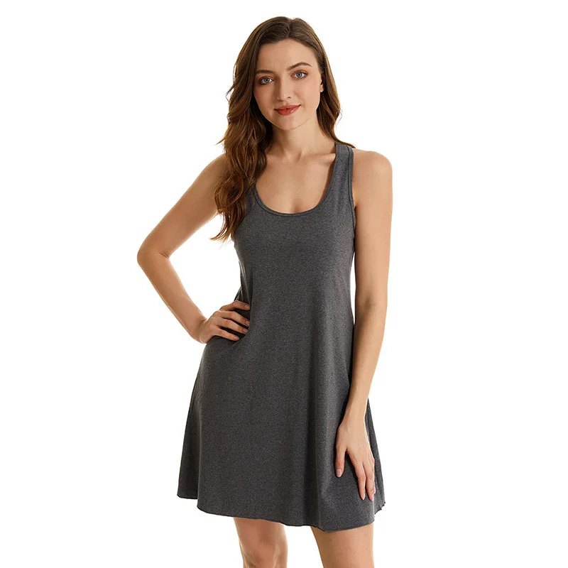 

Women's Summer Sleepwear, Sexy Cotton Sleepwear, Comfortable Solid Color Sleepwear, Vest, Home Wear