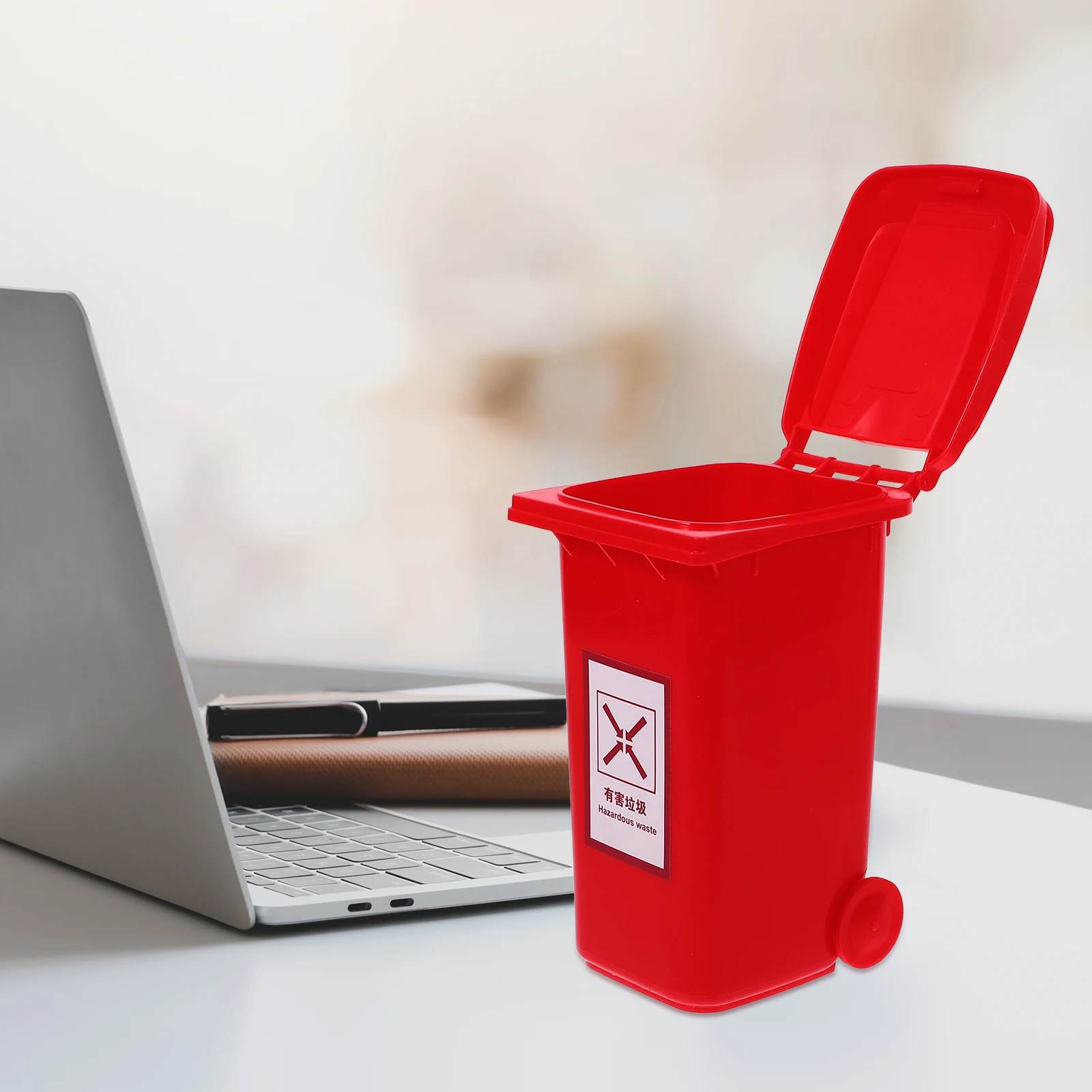 

Red Multi-Functional Classification Trash Can Desktop Storage Mini Waste Bin Office Organizer