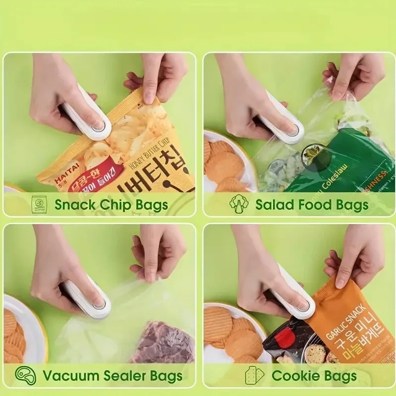 Xiaomi Mini Heat Bag Sealing Machine Package Sealer Bag Plastic Food Sealer Clip Bag Handheld Sealing Food Packaging Heat Sealer