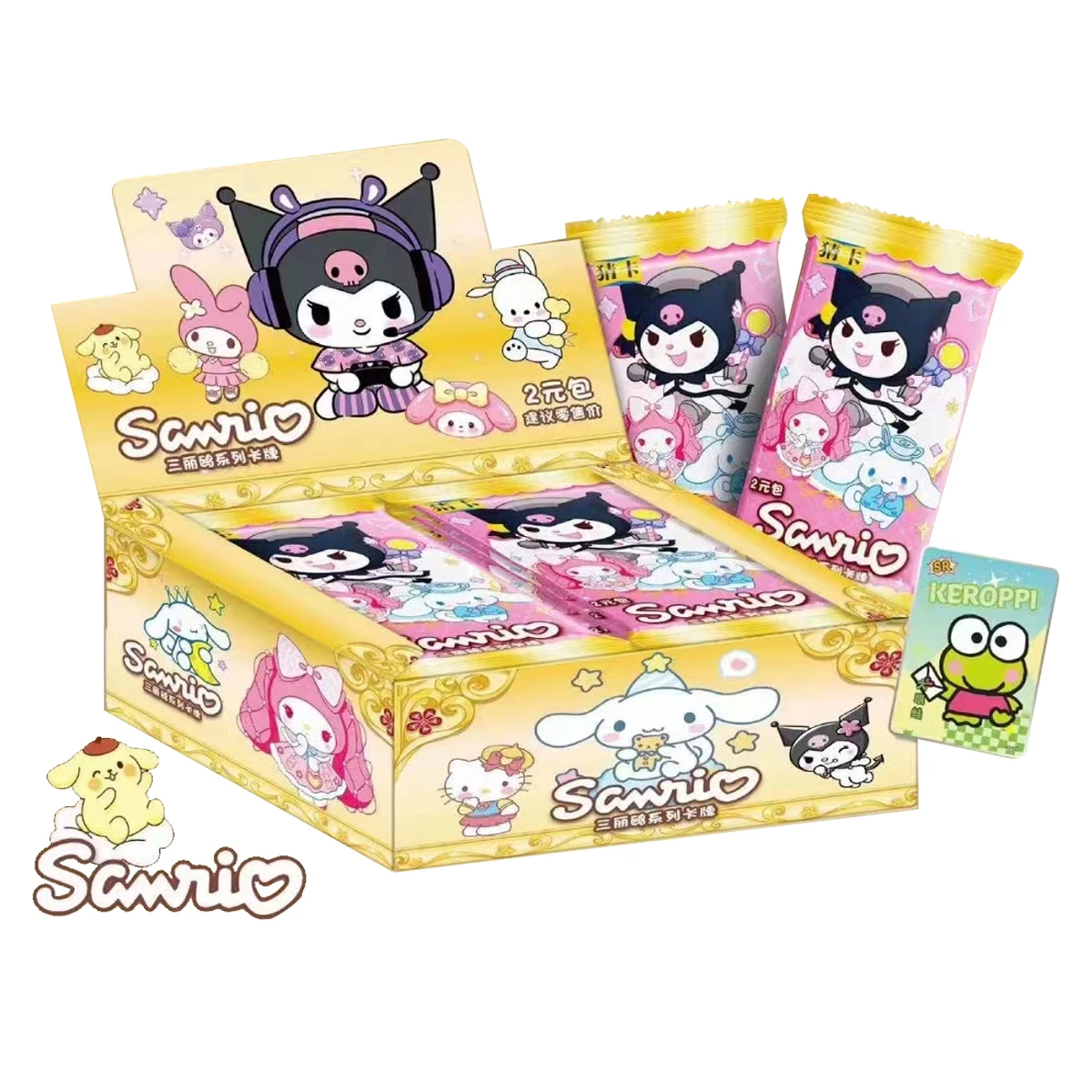 Sanrio Kuromi Cards Collection Cards 30 Packs Hello Kitty Melody Trading Card Game My Cartoon Cute Toy Hangyodon Gift Wholesale