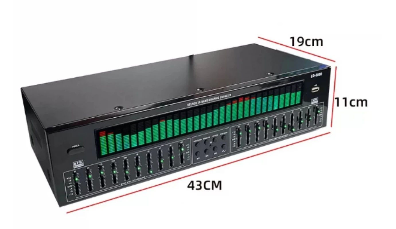 Professional Digital Audio Preamp Player Bluetooth EQ Equalizer Support U Disk Radio Fiber Optic Coaxial Decoder