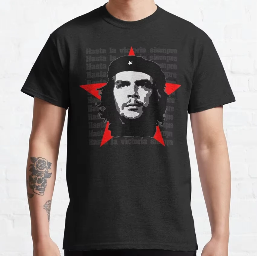 Revolucion Hasta La Victoria Siempre Che Guevara Unisex T-Shirt for Men 100% Cotton Vintage Printed Tee Clothing Plus Size
