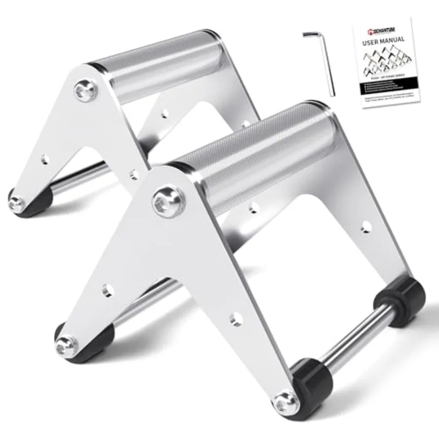 

Тренажер для отжиманий - Прочные подставки для отжиманий из нержавеющей стали с нескользящим основанием, грузоподъемность 660 фунтов, портативное оборудование для домашнего спортзала.