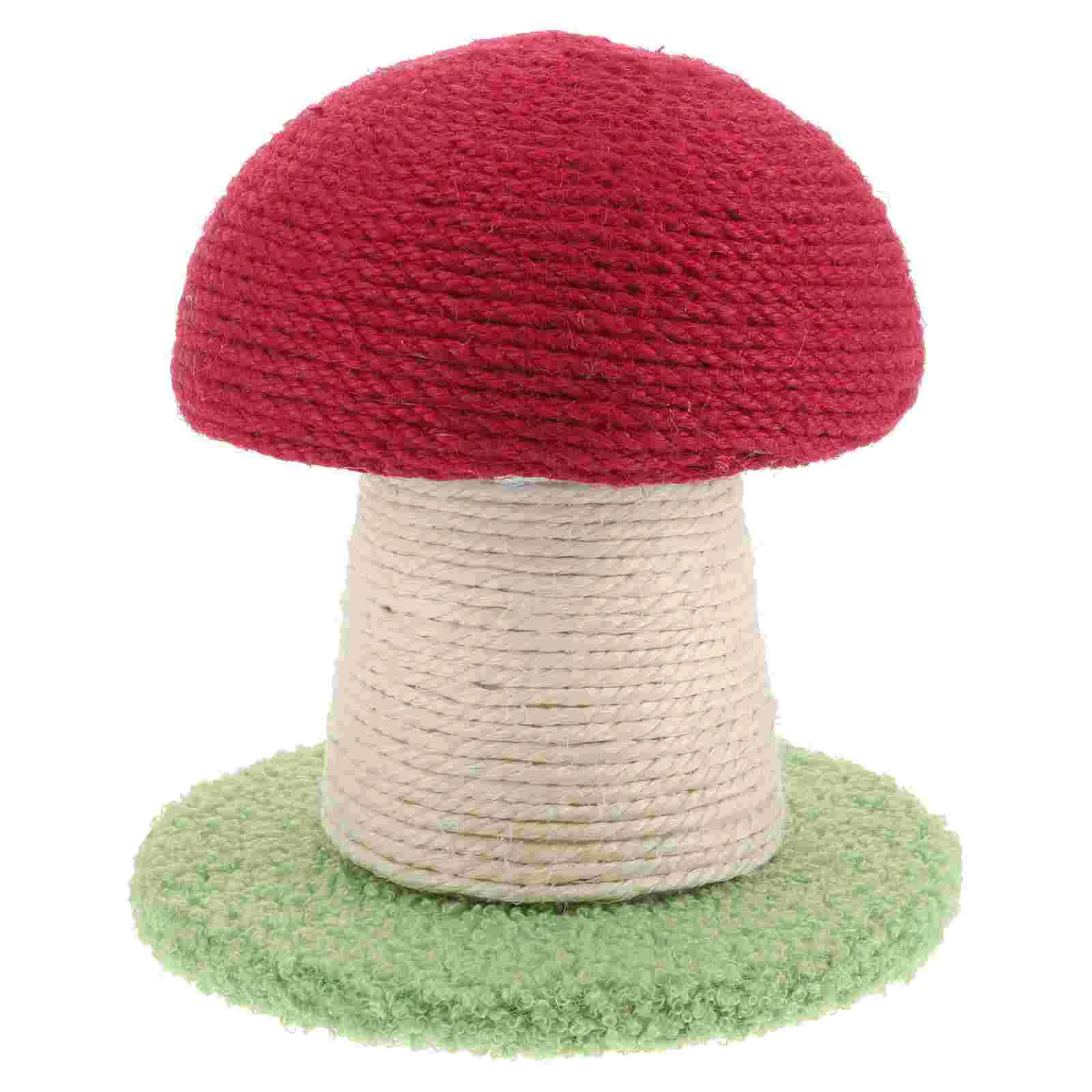 Cat Scratching Post Mushrooms Scratcher Sisal Decorative Toys for Indoor Cats Kitten