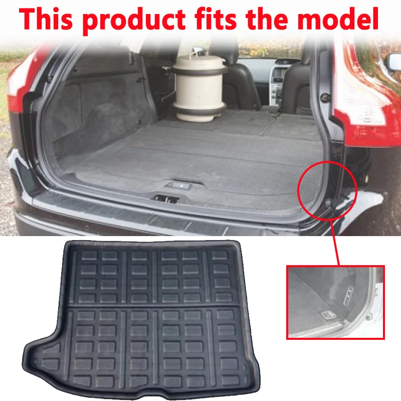 For Volvo XC60 2018~2021 2022 2023 Car EVA Material Trunk Mats Boot Cargo Cover Trunk Waterproof Carpet Storage Pad Accessories