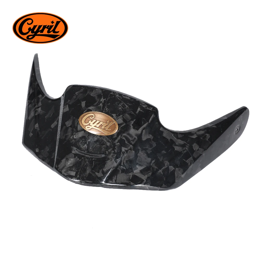 FOR CYRIL FF380 Carbon Fibre Helmet Peak Shield Retro Motorcycle Helmet Sun Shade Protector Shield