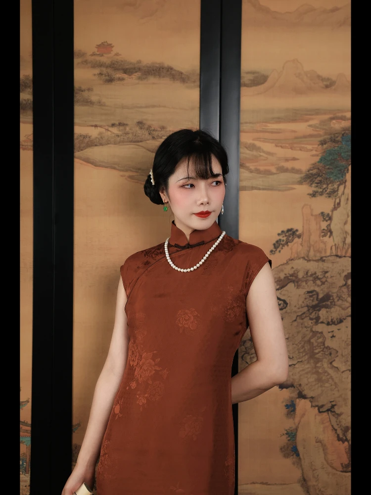 

Элегантное винтажное длинное платье с цветочной вышивкой в стиле ф-мун, весна-лето, традиционный фасон