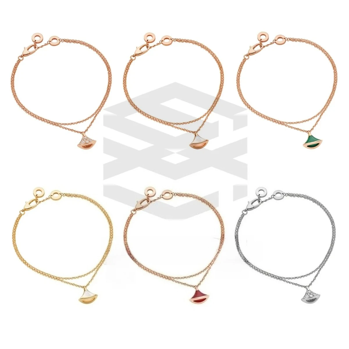 

Fashion Light Luxury S925 Fan Shaped Zircon Bracelet Party Versatile Jewelry Gift Box Set for Workplace - Birthday Gift