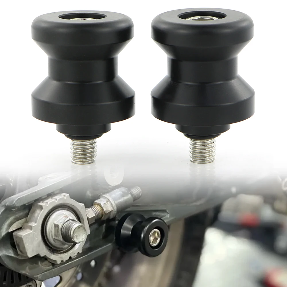 6mm 8mm Stand Bobbins M6 M8 POM Swing Arm Spools Sliders Plastic Black For Honda Suzuki Yamaha BMW Ducati KTM Triumph Aprilia