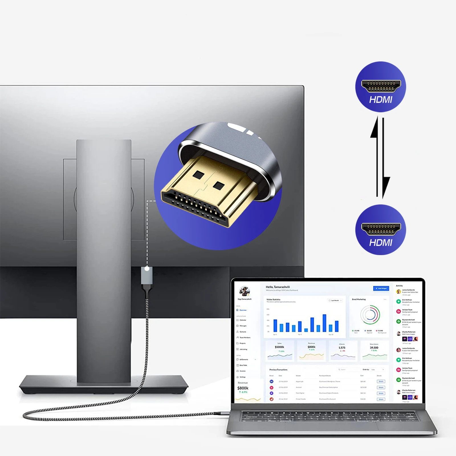 HDMI 2.0 Cable, 4K@60Hz, High Speed with Ethernet, HDR, for PS4, PS3, Xbox, Fire TV Stick, Blu-ray Player, 3FT/6FT/10FT