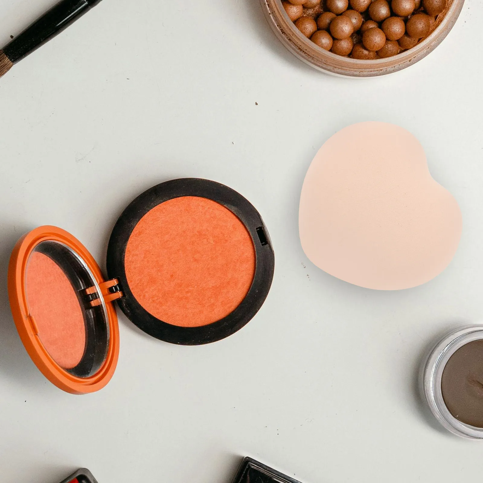 Bouffée de poudre de maquillage en coton Denim doux, pour fond de teint en poudre libre, outil d'application du visage, éponge de maquillage de beauté