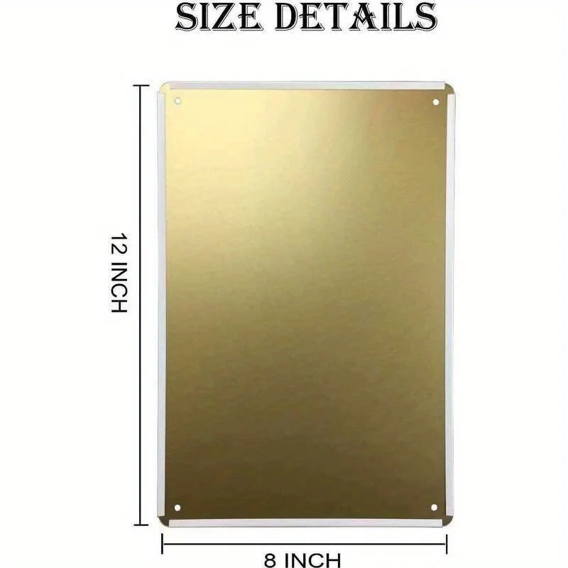 2D Flat, 1pc Funny Metal Wall Decor Sign 