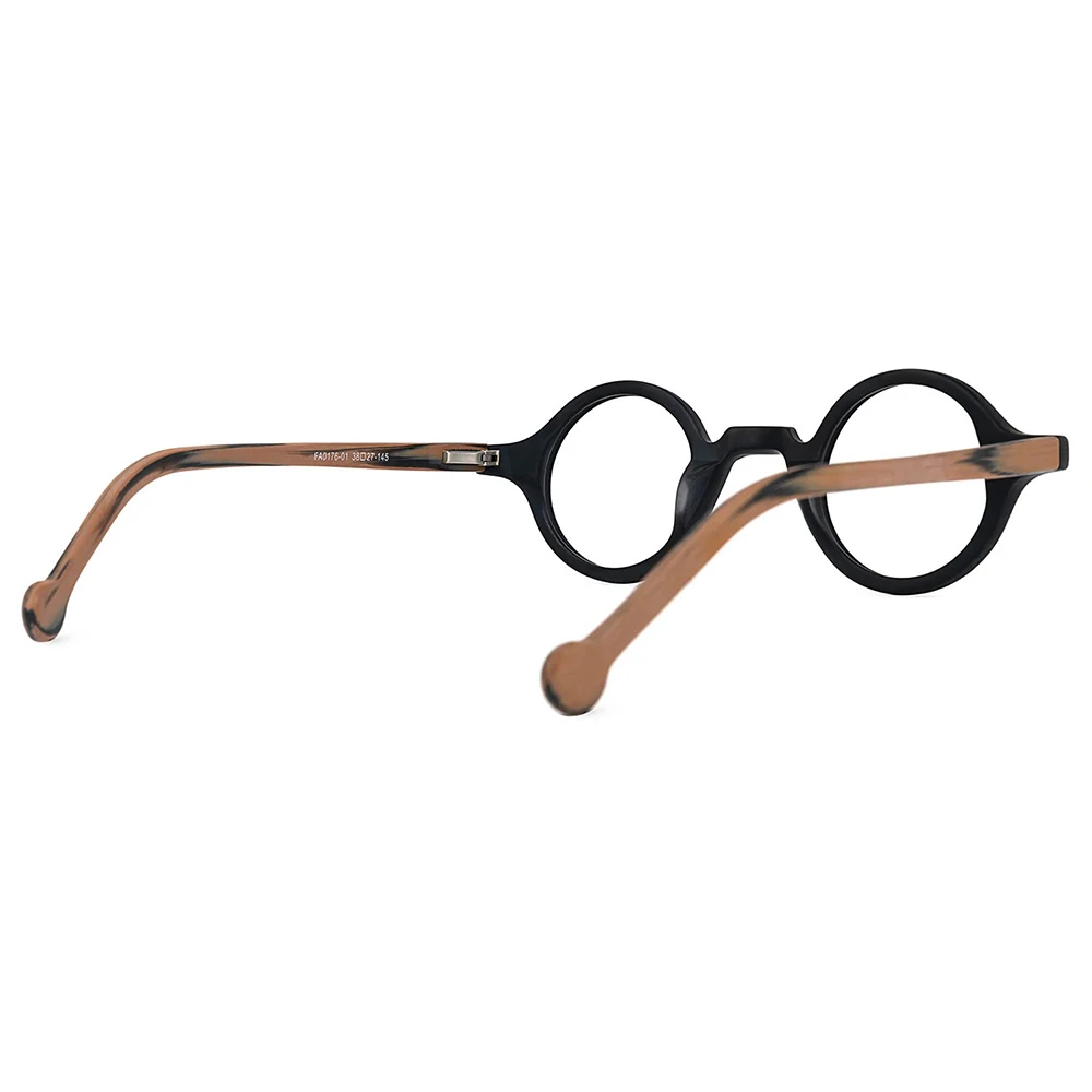 Zeelool Retro Round Acetate Eyewear Frame Classic Nerd Glasses for Men ZFA0176