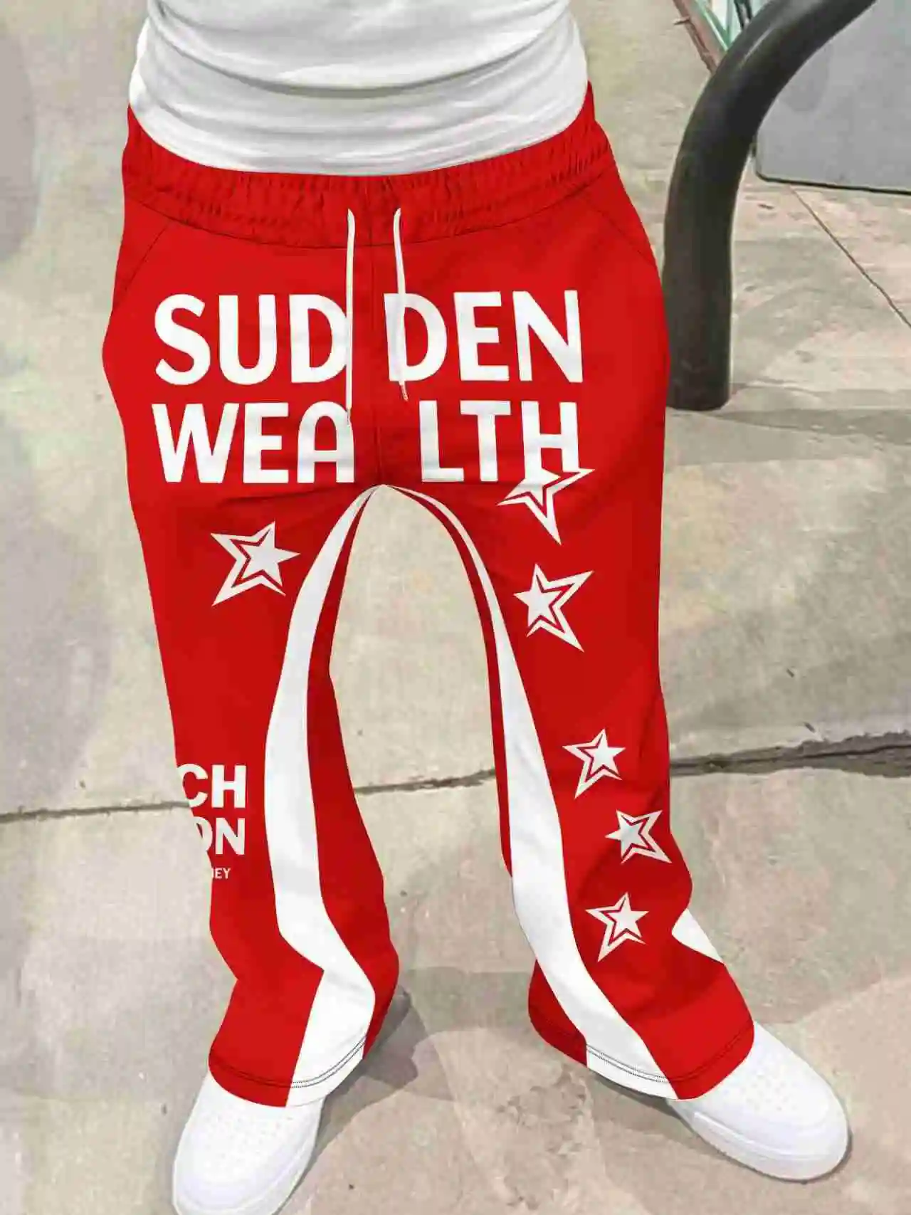 Unisex Schnelltrocknende Freizeithose für Damen und Herren, Hip-Hop-Hose mit Streifenmuster, Sommer-Outdoor-Sport-Sweatpants mit geradem Bein – Detail 4