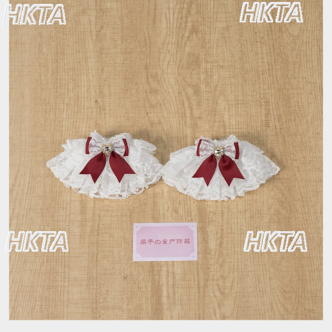 和風ジライ系スタイル袖かわいい甘いロリータ少女女性二重層レース弓アームスリーブ衣類アクセサリー