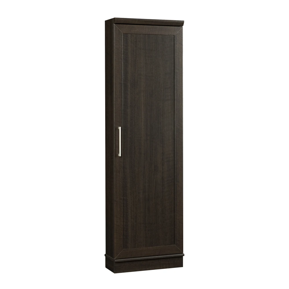 Engineered Wood Contemporary Corner Storage Cabinet with 5 Shelves, Brown