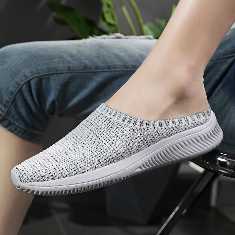 Neue Sommer Männer geruchs neutrale Schuhe leichte atmungsaktive Slip-On lässige Halbschuhe Mode Strand Urlaub Slipper große Größe